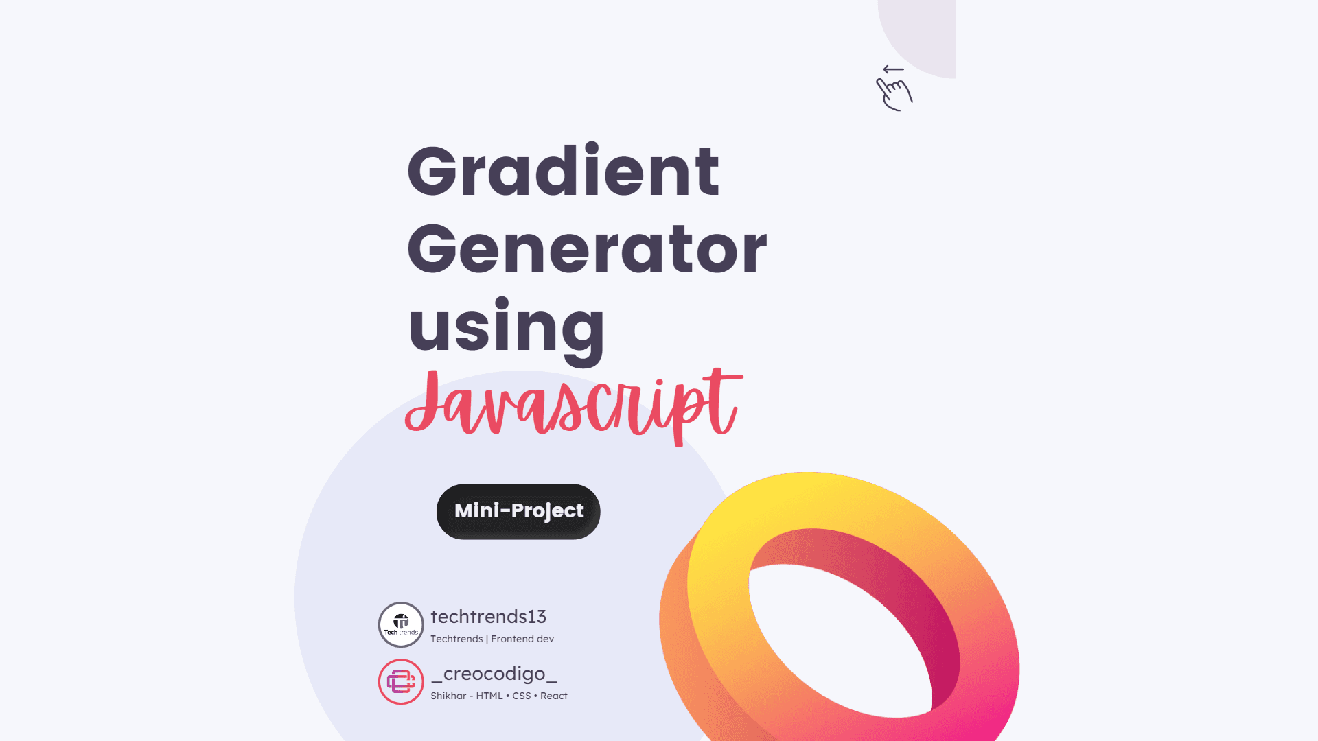 Gradient Generator using Javascript